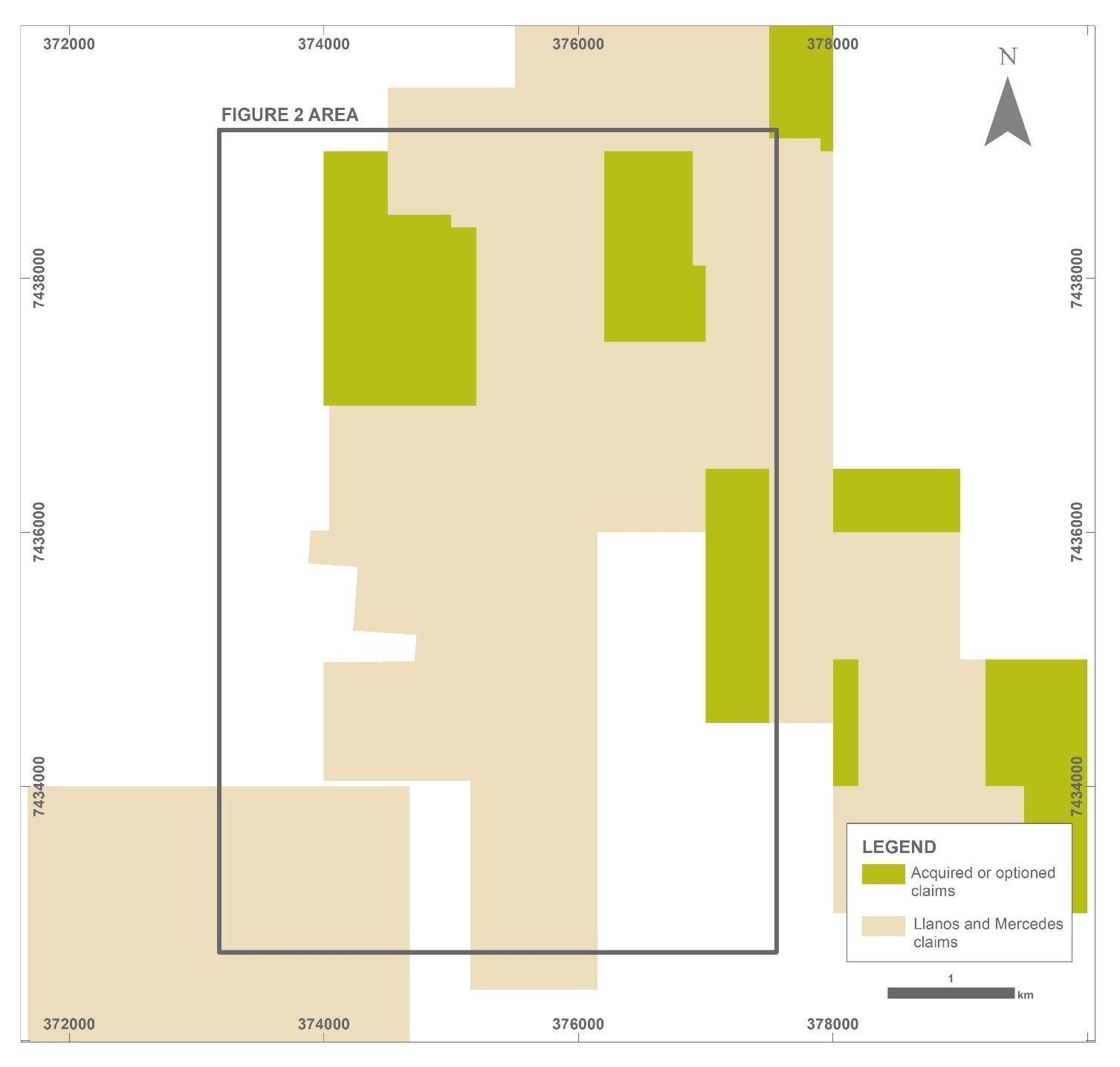 Figure 1: Marimaca Project and Llanos and Mercedes Claims