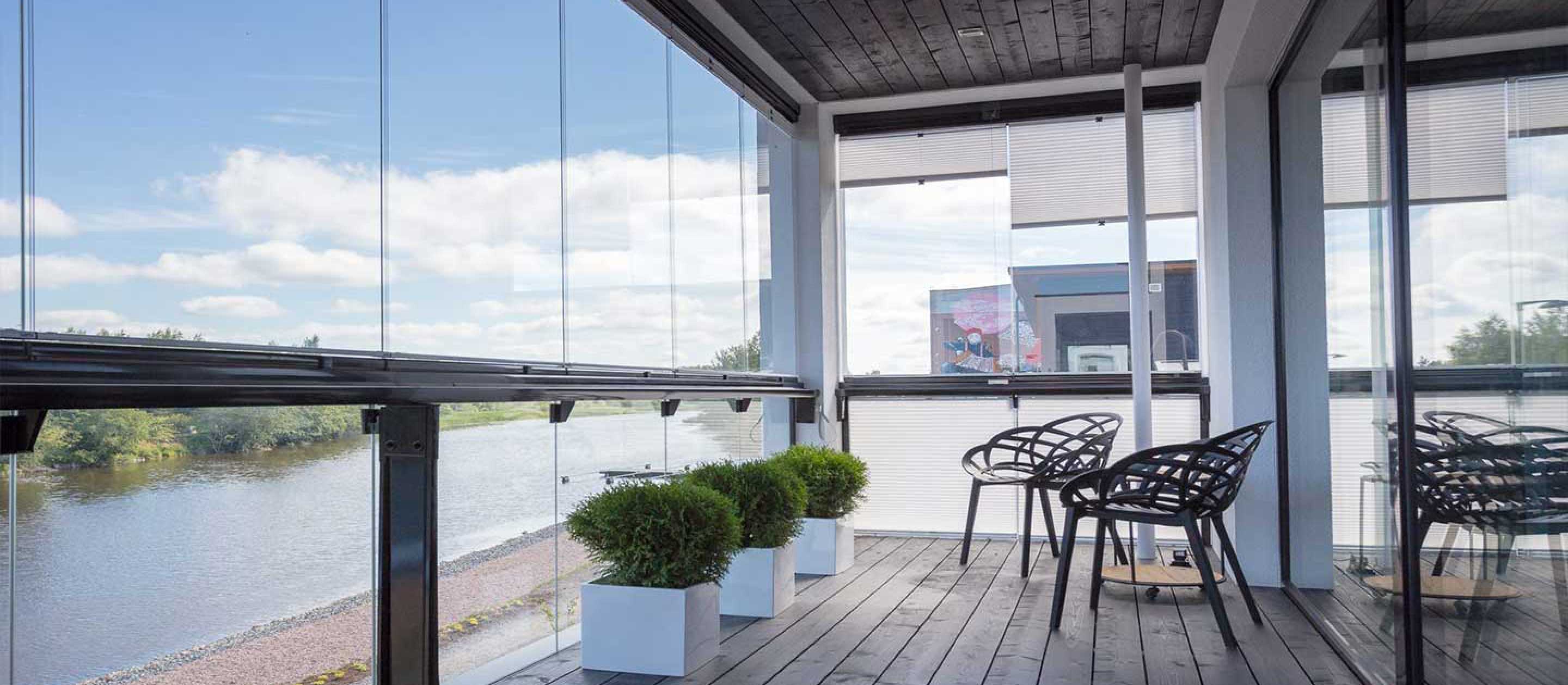 Lumon balcony glass on a multi-residential building