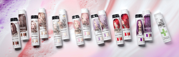 No Fade Fresh is the first line of color depositing shampoos and conditioners to refresh, repair, and maintain hair color,  reinventing the color care category at national mass retailers. With seven fun shades, users can achieve any color they desire by washing color into hair with a one-of-a-kind, PETA-vegan, and sulfate-free formula. Available online at NoFadeFresh.com, and soon, CVS.