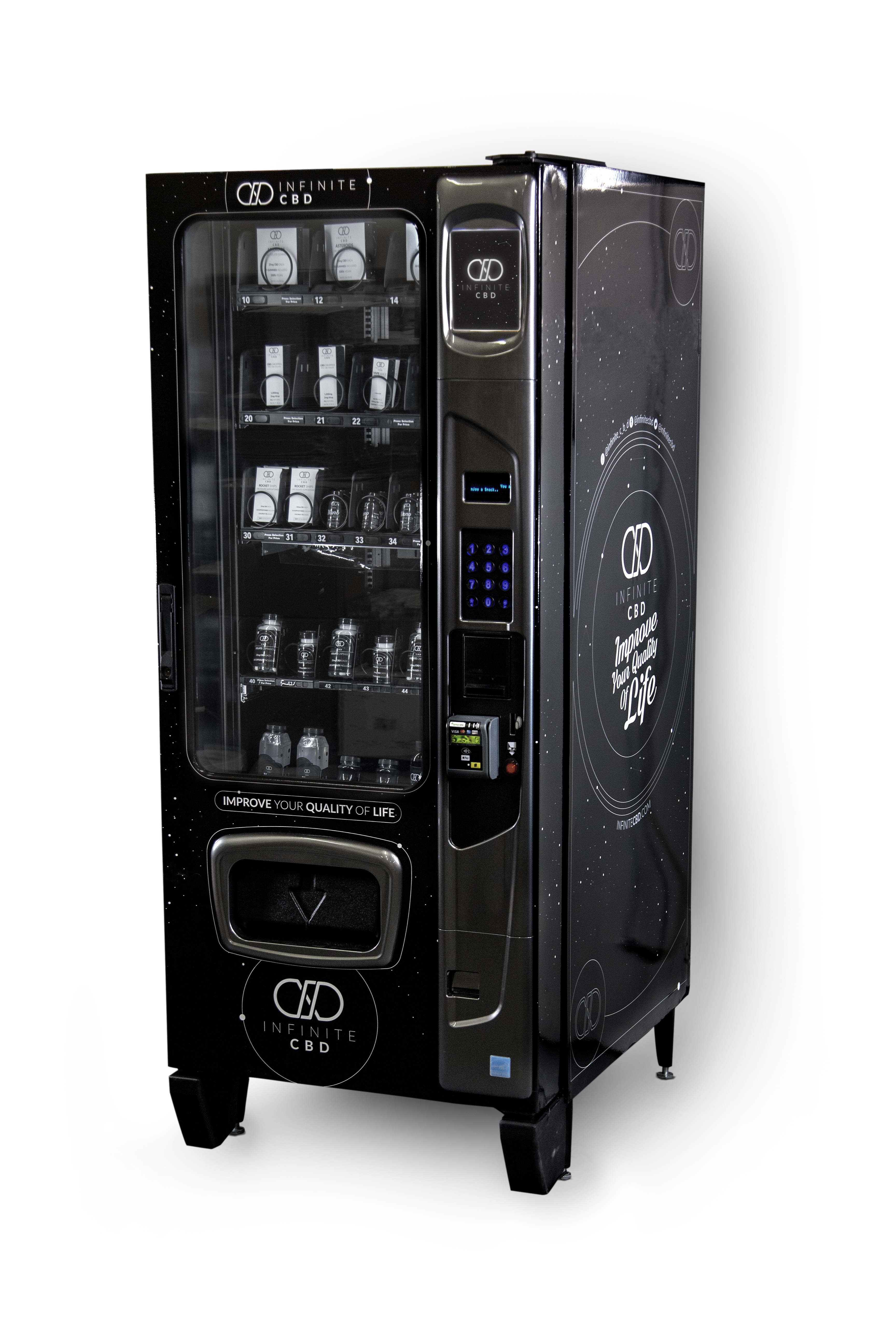 Infinite CBD offers customers easier access to CBD products with vending machines for all locations.