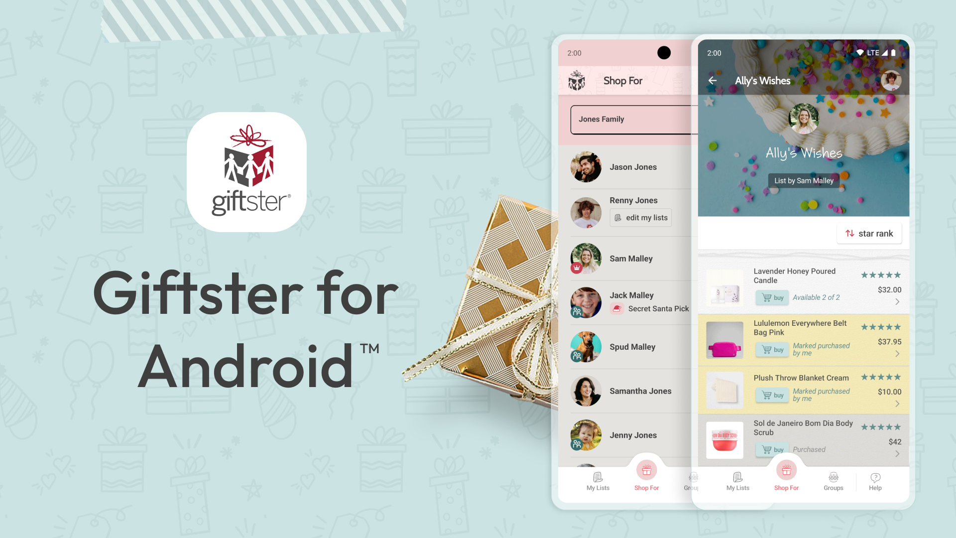 The new Giftster App for Android Phones and Tablets