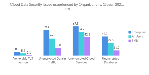 Data Security Market Cloud Data Security Issues Experienced By Organizations Global 2021 In