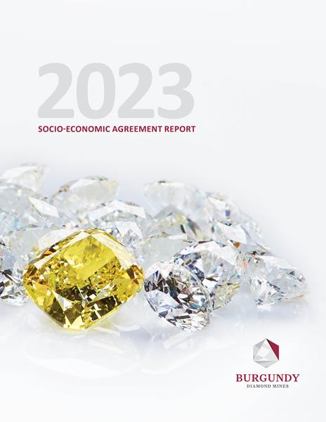Burgundy Diamond Mines 2023 Socio-Economic Agreement Report cover
