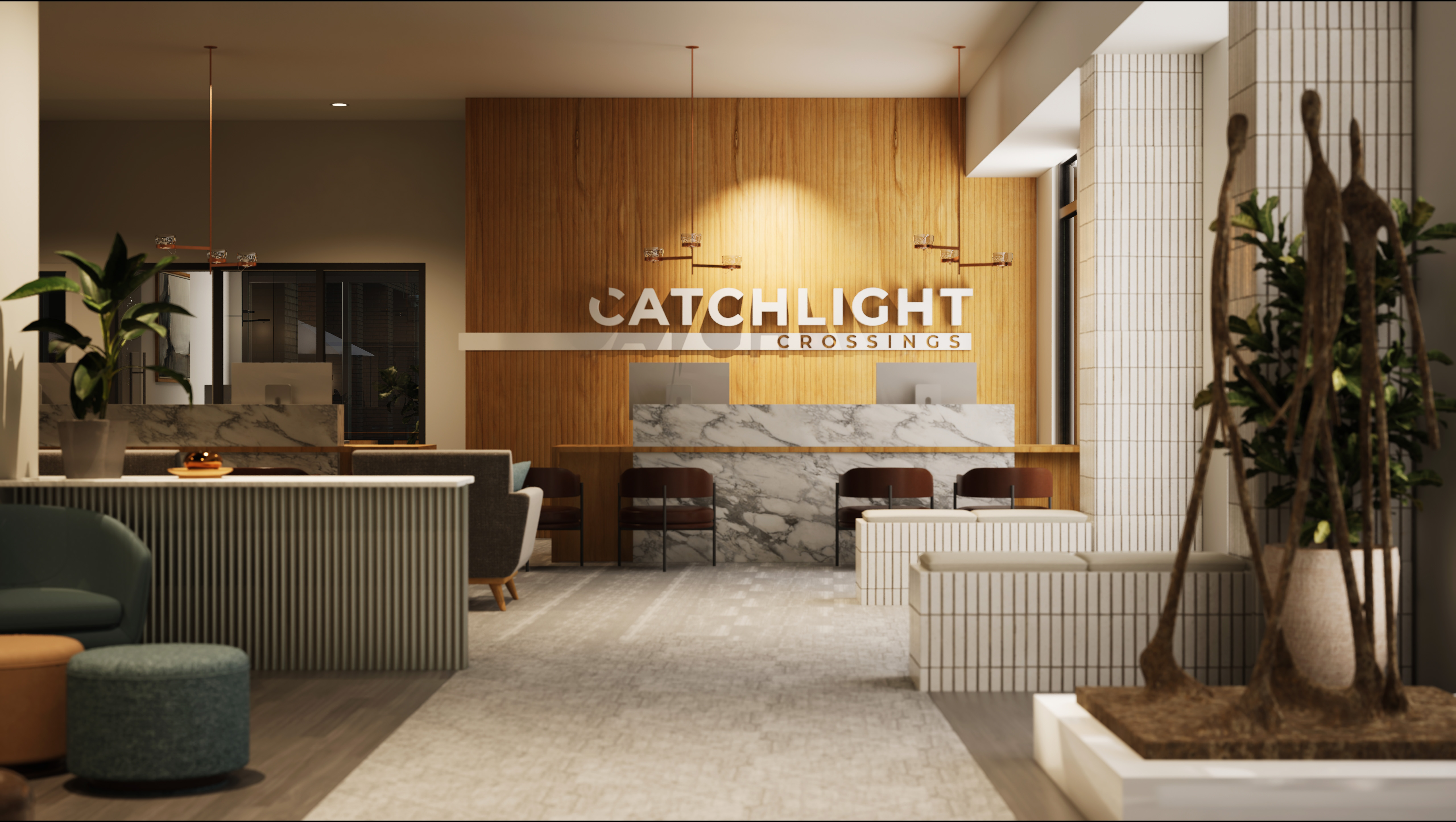 Catchlight Crossings Lobby Rendering