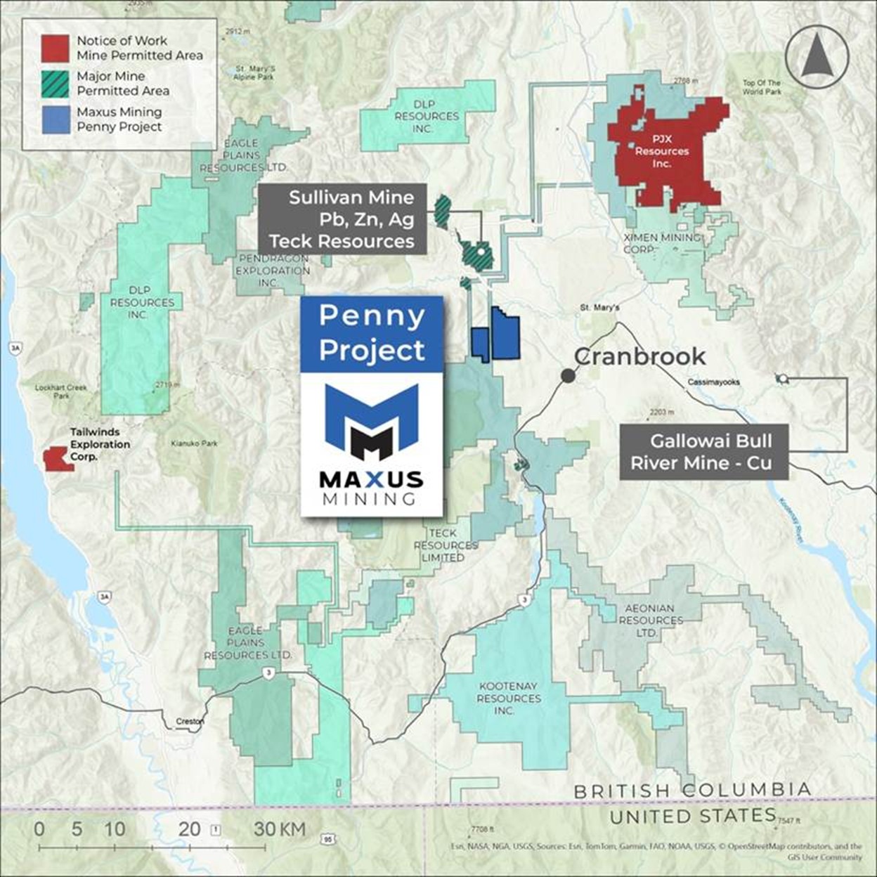Regional Map of the Penny Property