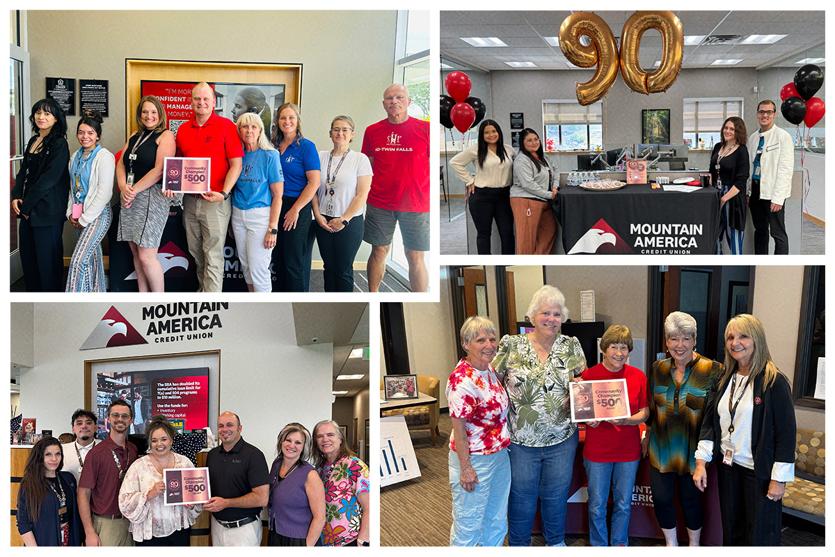 Mountain America Credit Union Recognizes 31 Nonprofit “Community Champions” for 90th Anniversary Celebration: SANDY, Utah—Mountain America Credit Union marked 90 years of serving members and communities with a special anniversary celebration today across its footprint of more than 100 branches in five states. As part of the milestone, the credit union recognized