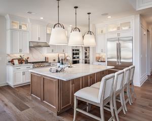The Toll Brothers Elmsleigh Modern Farmhouse model home at Regency at Cranbury is now open in New Jersey.