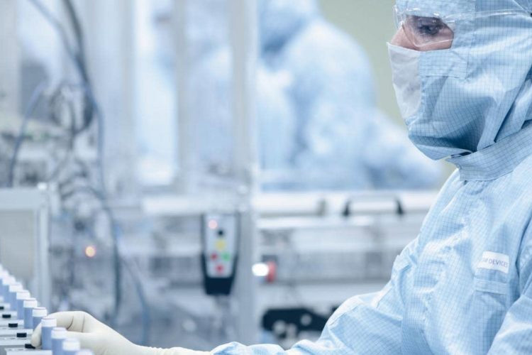  Biocon Biologics personnel working at the insulin devices manufacturing facility in Bengaluru, India.