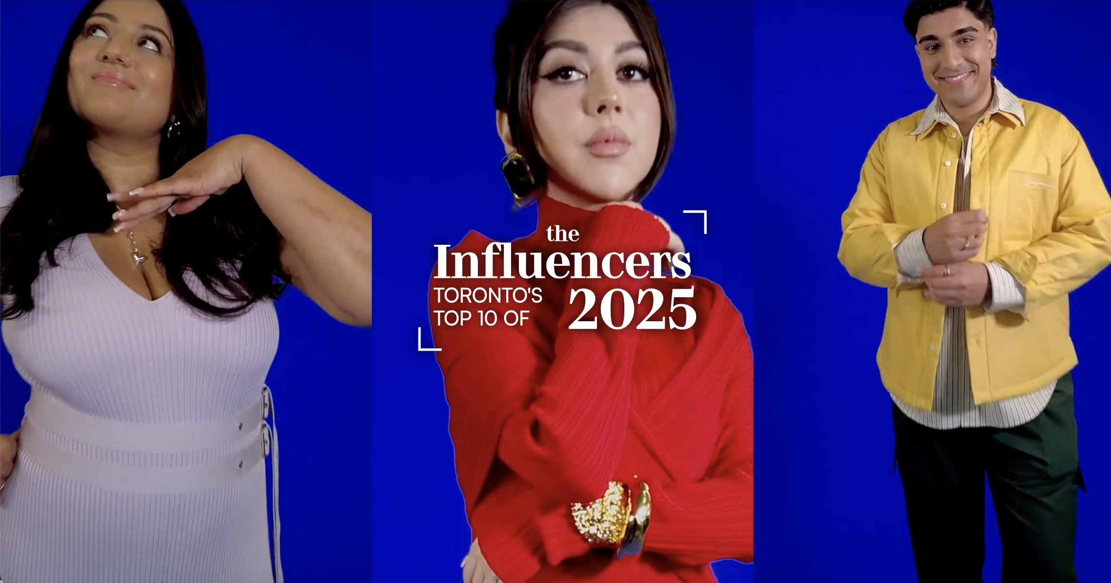 Screenshot from the opening animation of the Toronto Star's Top 10 Influencers feature on thestar.com. The section is a celebration of the local content creators who are shaping how Toronto thinks, eats, dresses, speaks out and shows up.