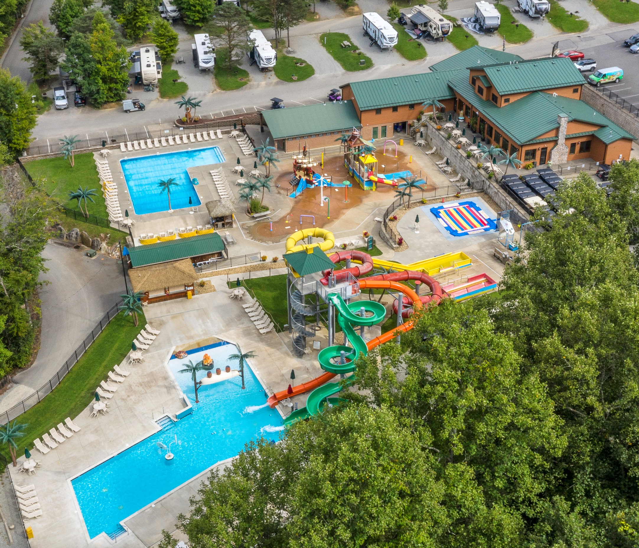 Jellystone Park Mill Run Pools Aerial