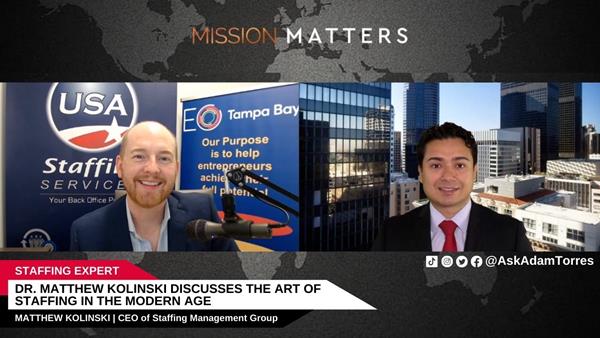 Dr. Matthew Kolinski was interviewed by host Adam Torres on the Mission Matters Startup Podcast.