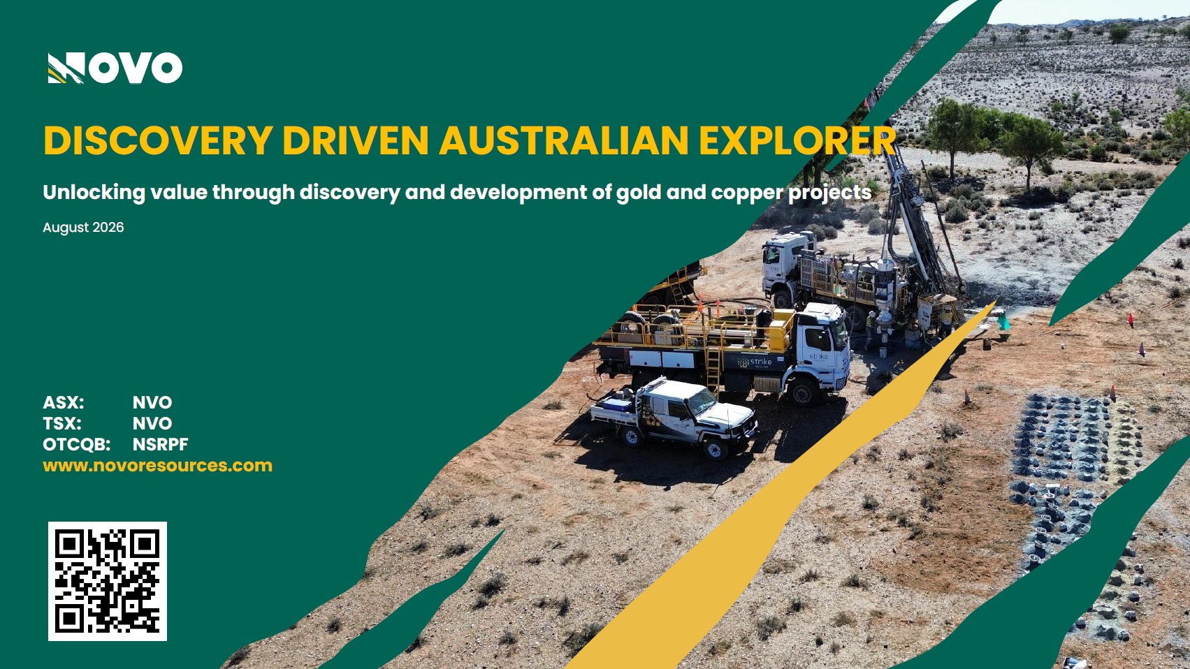 Novo Resources Releases Updated Corporate Presentation