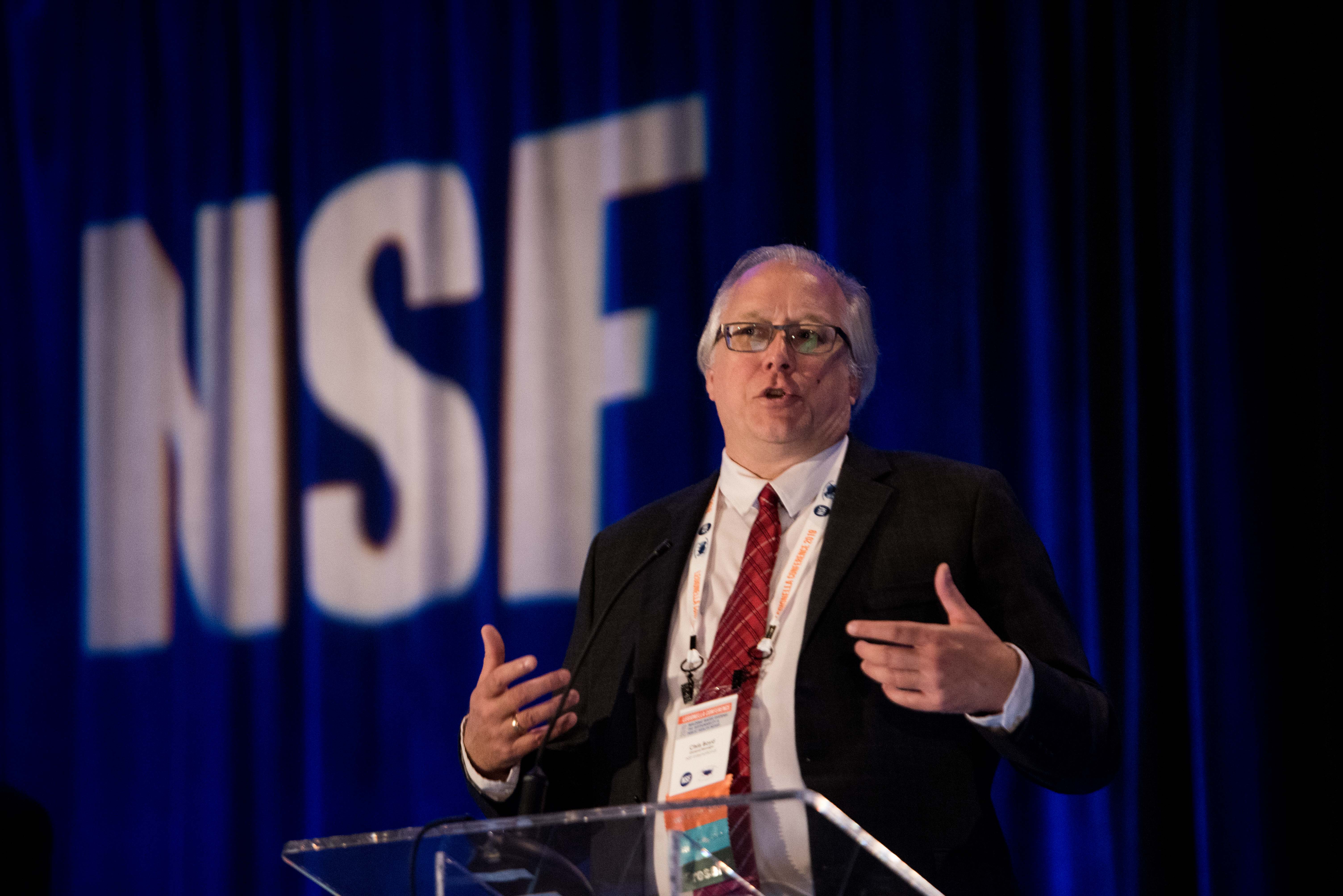 Chris Boyd, NSF Health Sciences, speaks at Legionella Conference 2019.