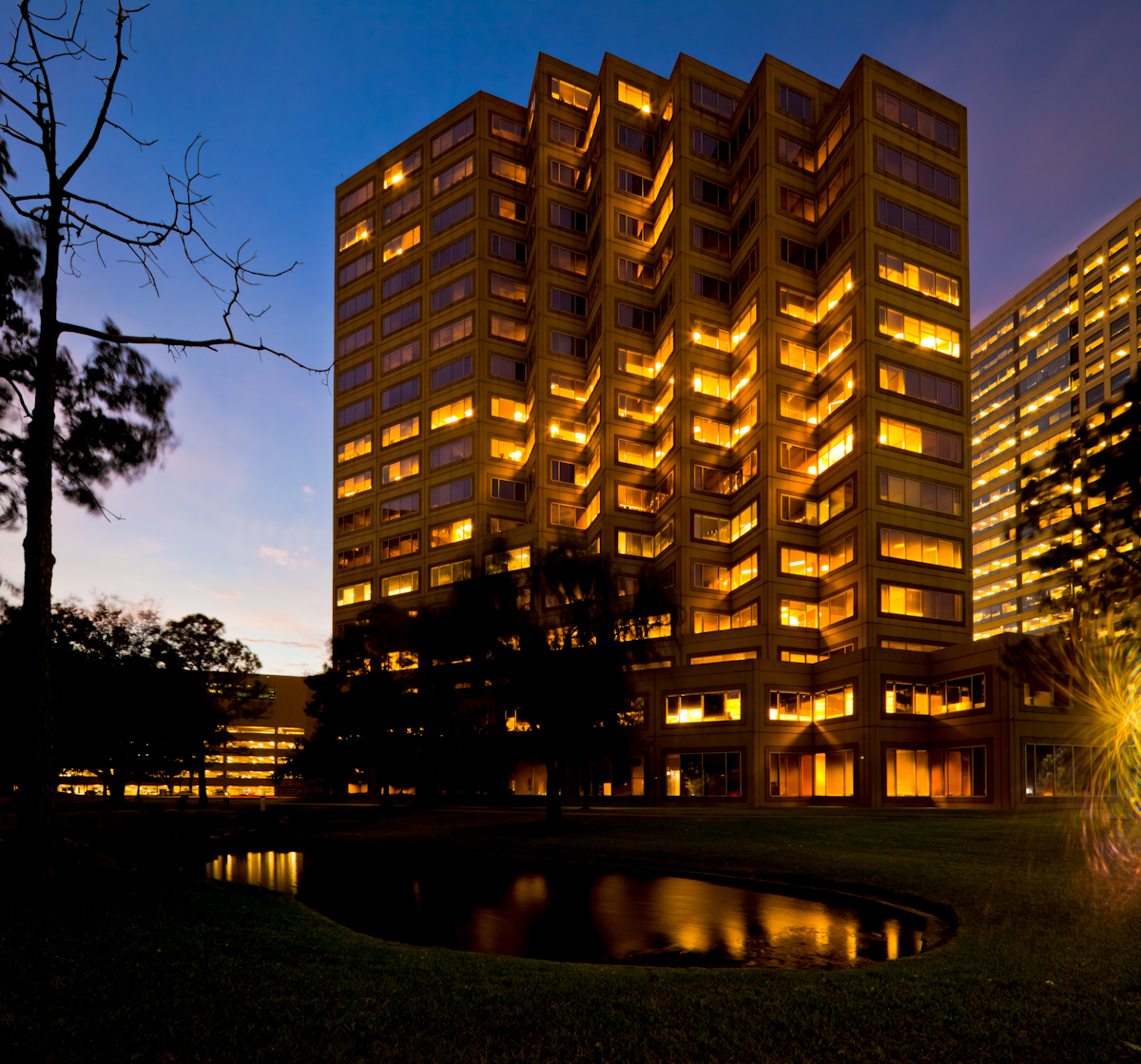 Two Westlake Park is a 455,000 square foot high-rise Class​ A trophy office tower located in the heart of the Energy​ Corridor submarket​ of West Houston, within Westlake Park, which boasts 2.8 million square feet of Class A offices situated on 58 acres, and is considered to be West Houston’s premier suburban office development.