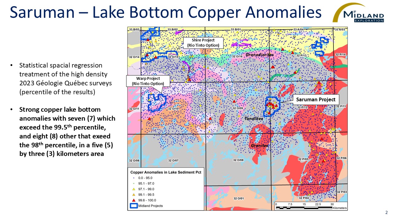 Figure 2-Lake Bottom Copper Anomalies