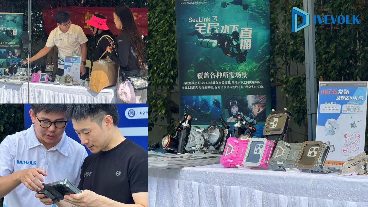 DIVEVOLK showcasing products at the event venue