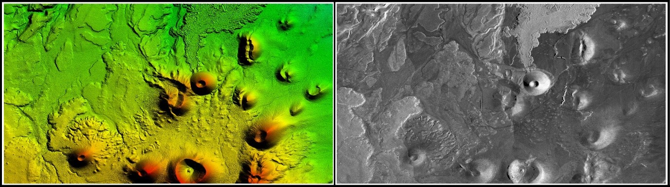 Intermap’s data over a test area in Arizona depicting an environment similar to the Moon