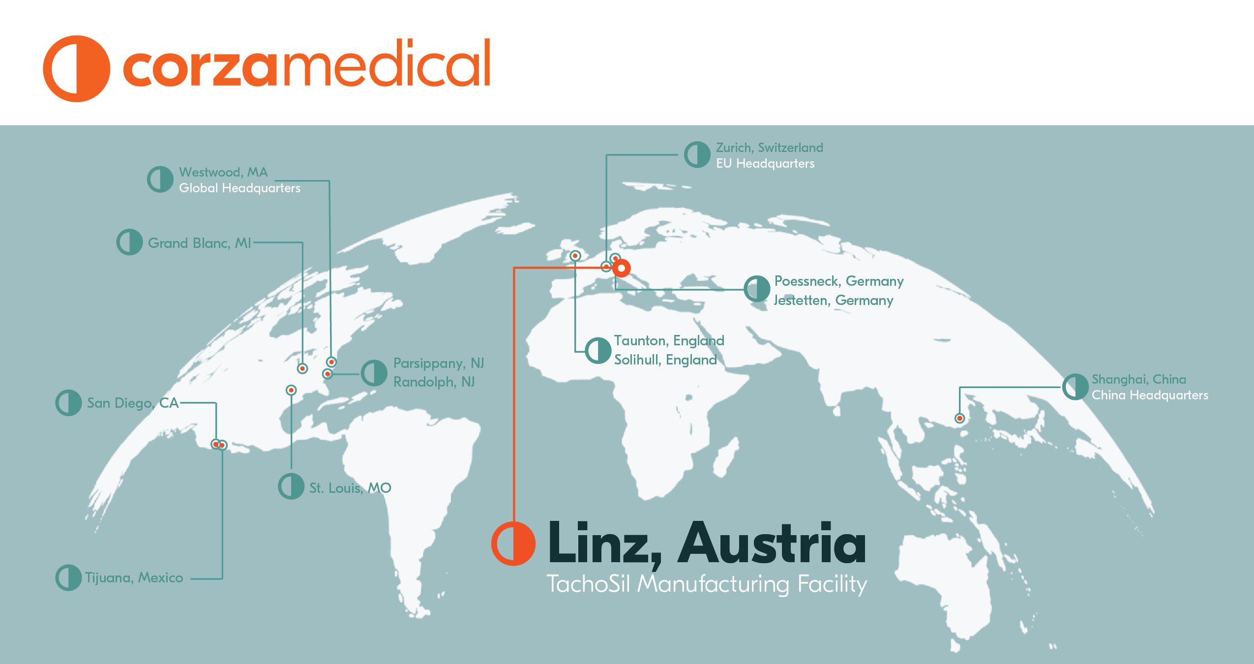 Corza Medical is a leading global manufacturer of innovative surgical technologies. With a global team of over 3,000 employees supporting clinicians, distributor-partners, and medical device companies worldwide, Corza provides healthcare professionals a platform of surgical technologies with many industry-leading brands, including Quill® barbed sutures, Sharpoint® Plus and Look™ surgical sutures, Katena® reusable and Blink™ single-use ophthalmic instruments, Barron corneal transplant devices, Sharpoint® microsurgical knives, and the TachoSil® fibrin sealant patch. For more information, please visit www.corza.com.