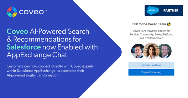 Coveo for Salesforce now Enabled with AppExchange Chat