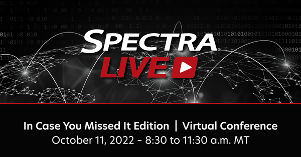 SpectraLIVE Virtual Conference on Oct. 11, 2022