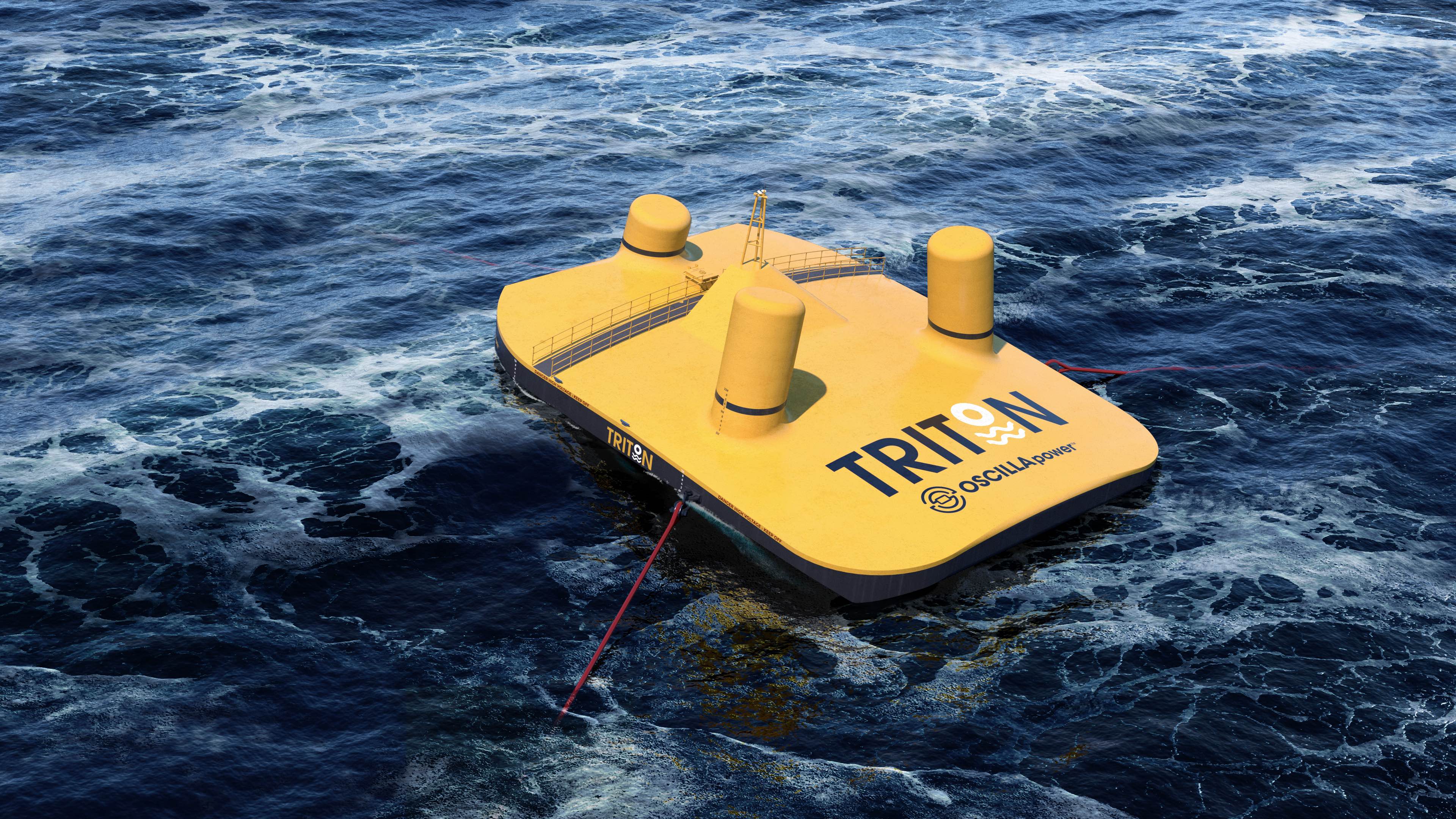 Oscilla Power's Wave Energy Converter in Ocean