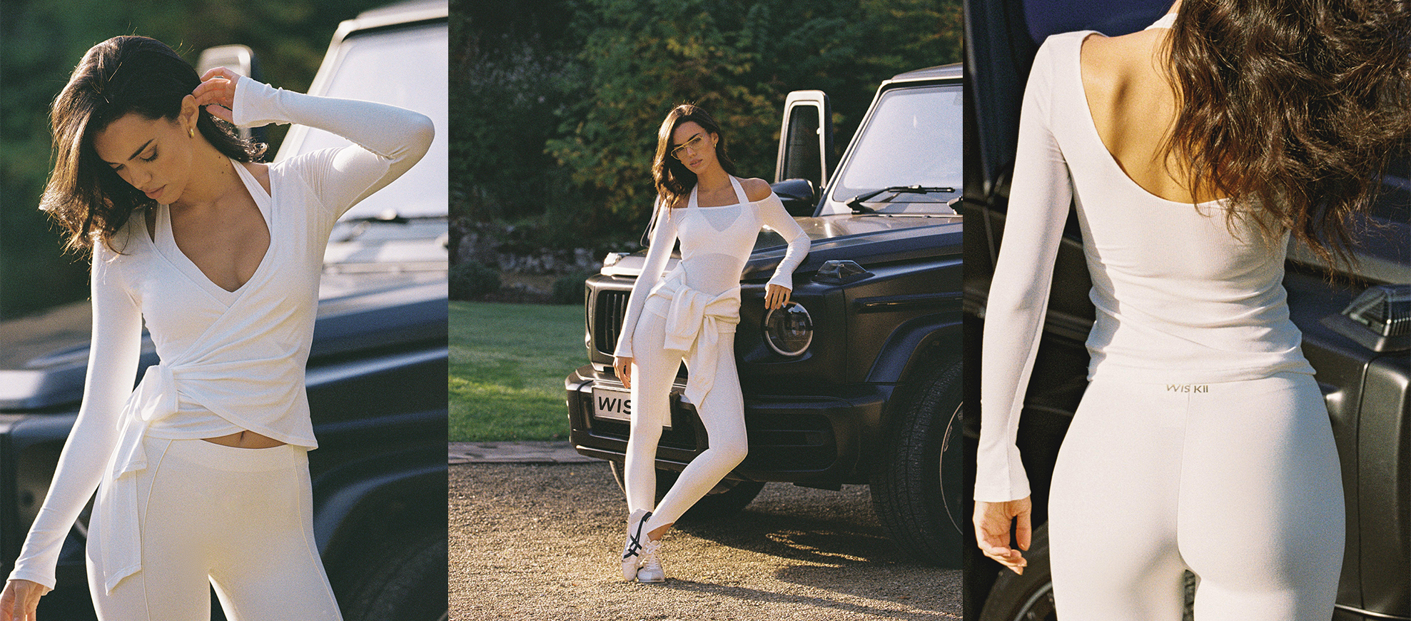 WISKII Elegant Scallop Edit activewear on attendees at Pilates & Paws community wellness event