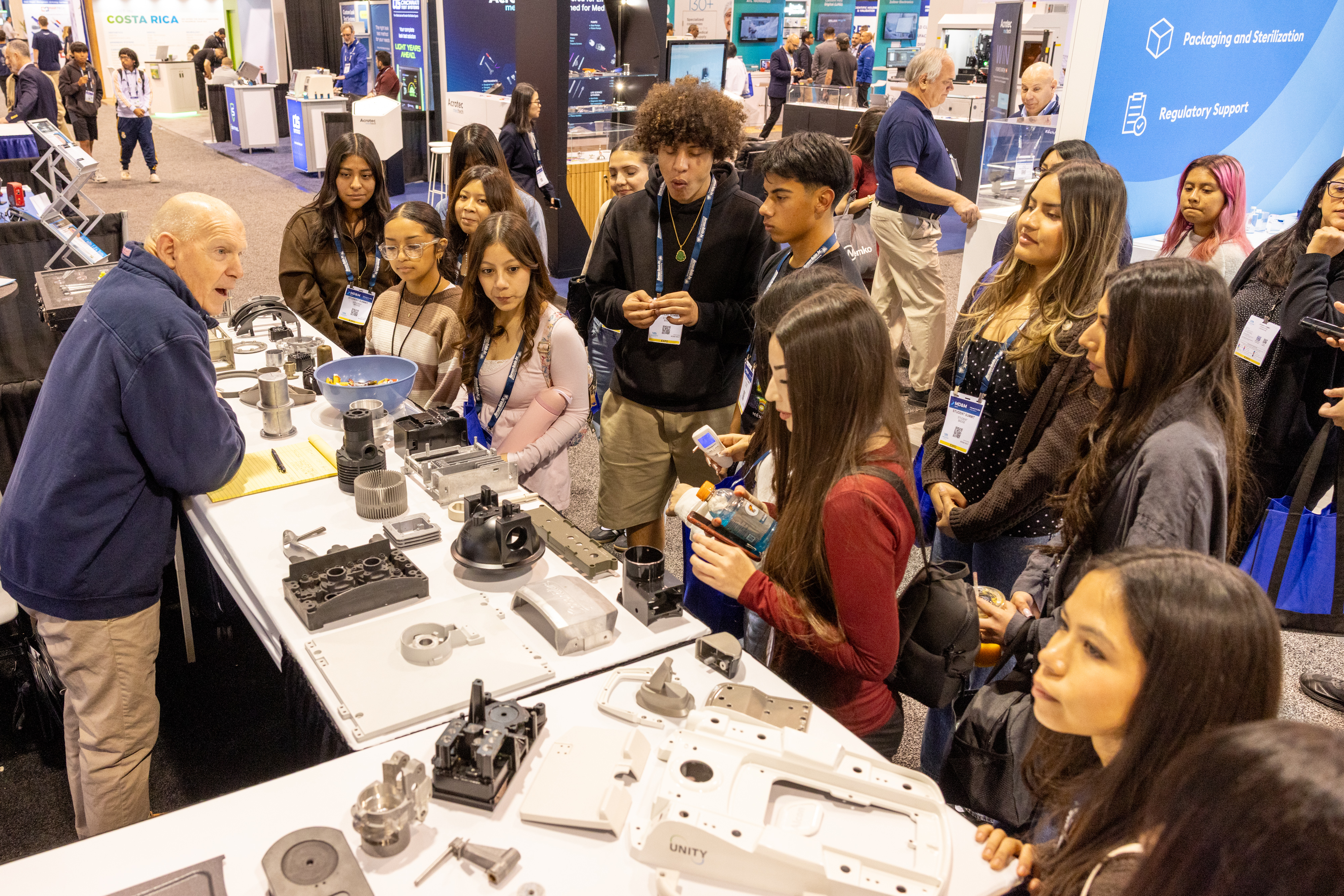 Students during a tour for the Emerging Engineer Student Summit.
