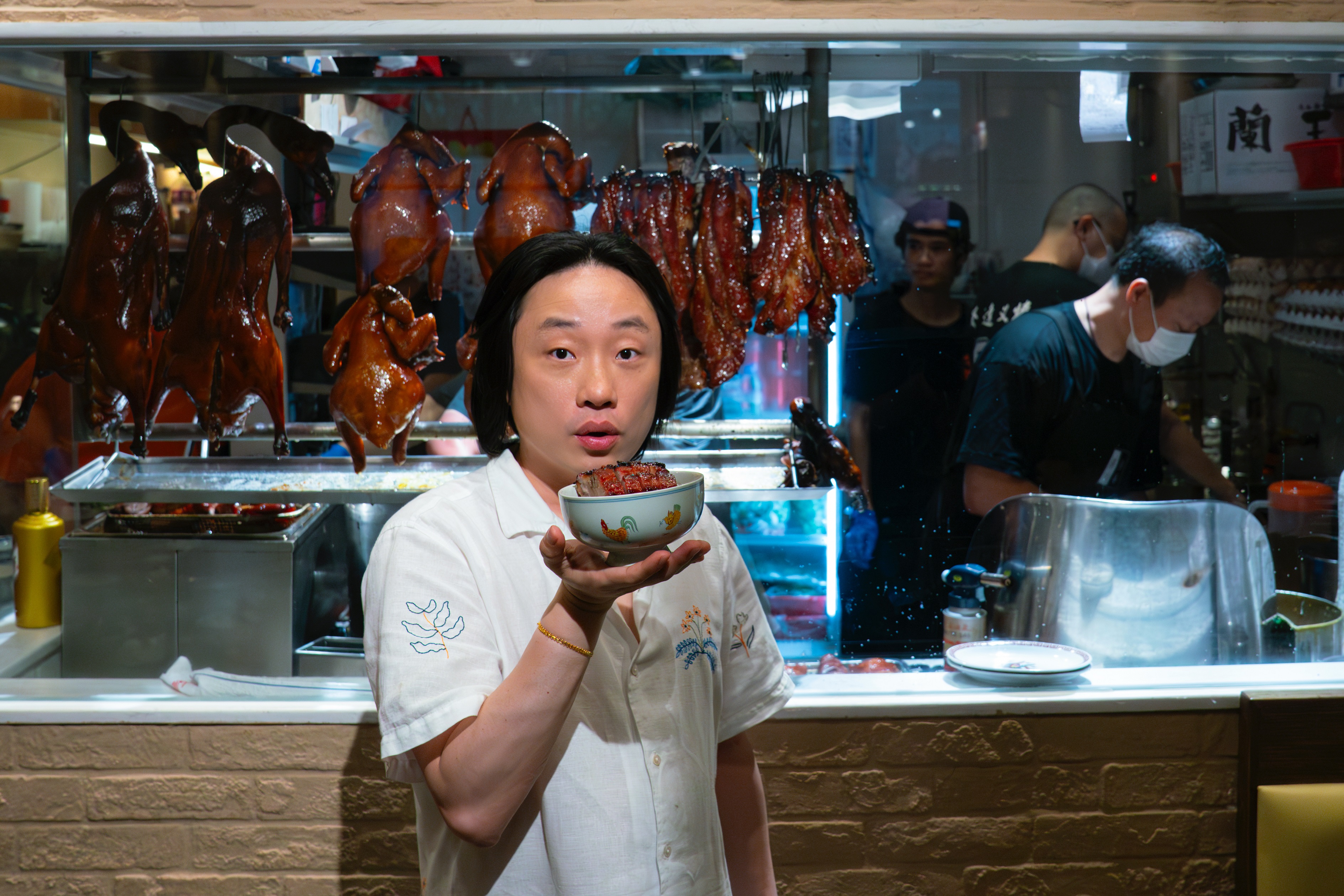 Jimmy enjoys Cha Siu in HK