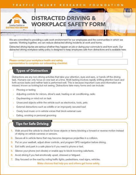 CCDD - Distracted Driving & Workplace Safety Form-COVER with orange border