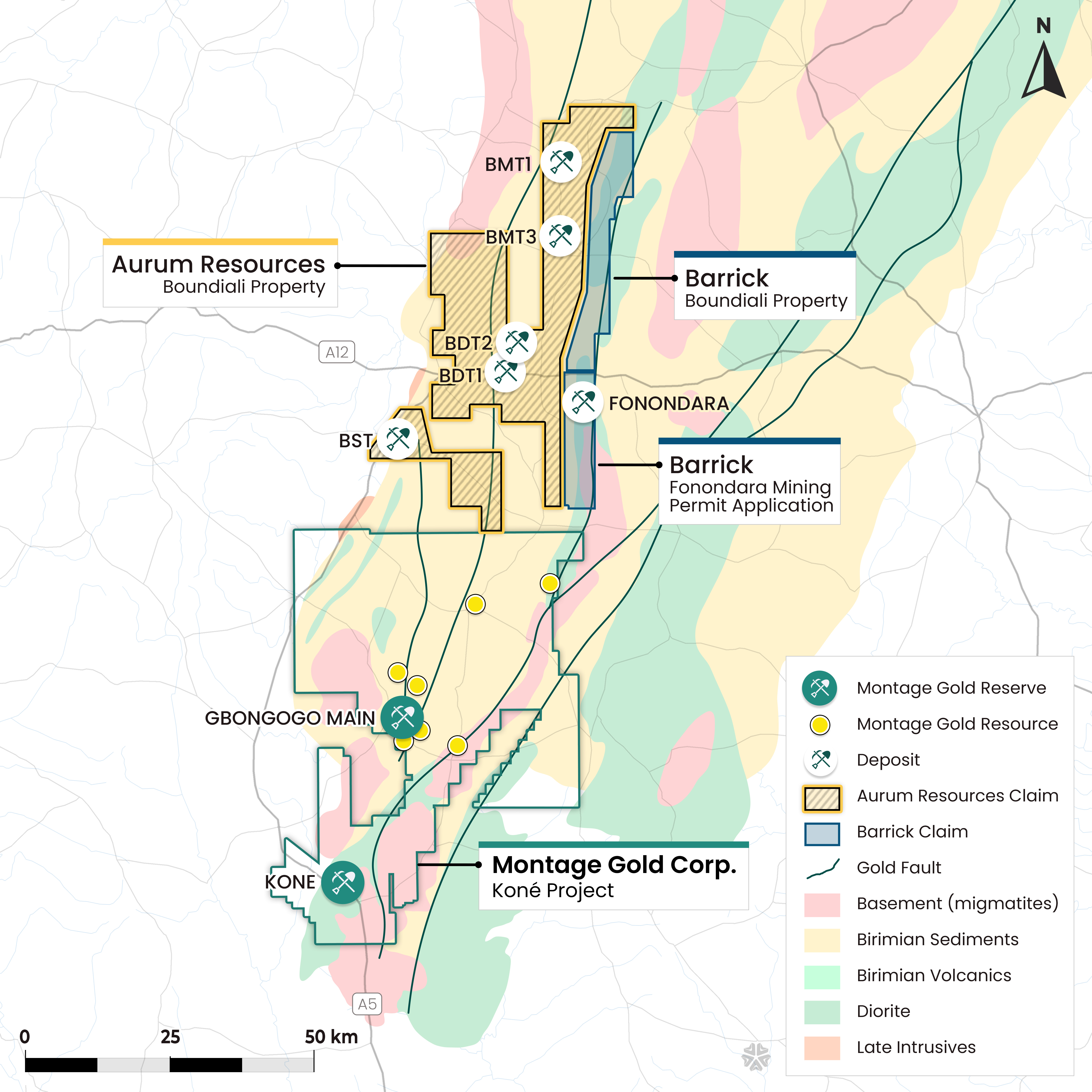 Figure 1 - Location of the Boundiali Gold Project 