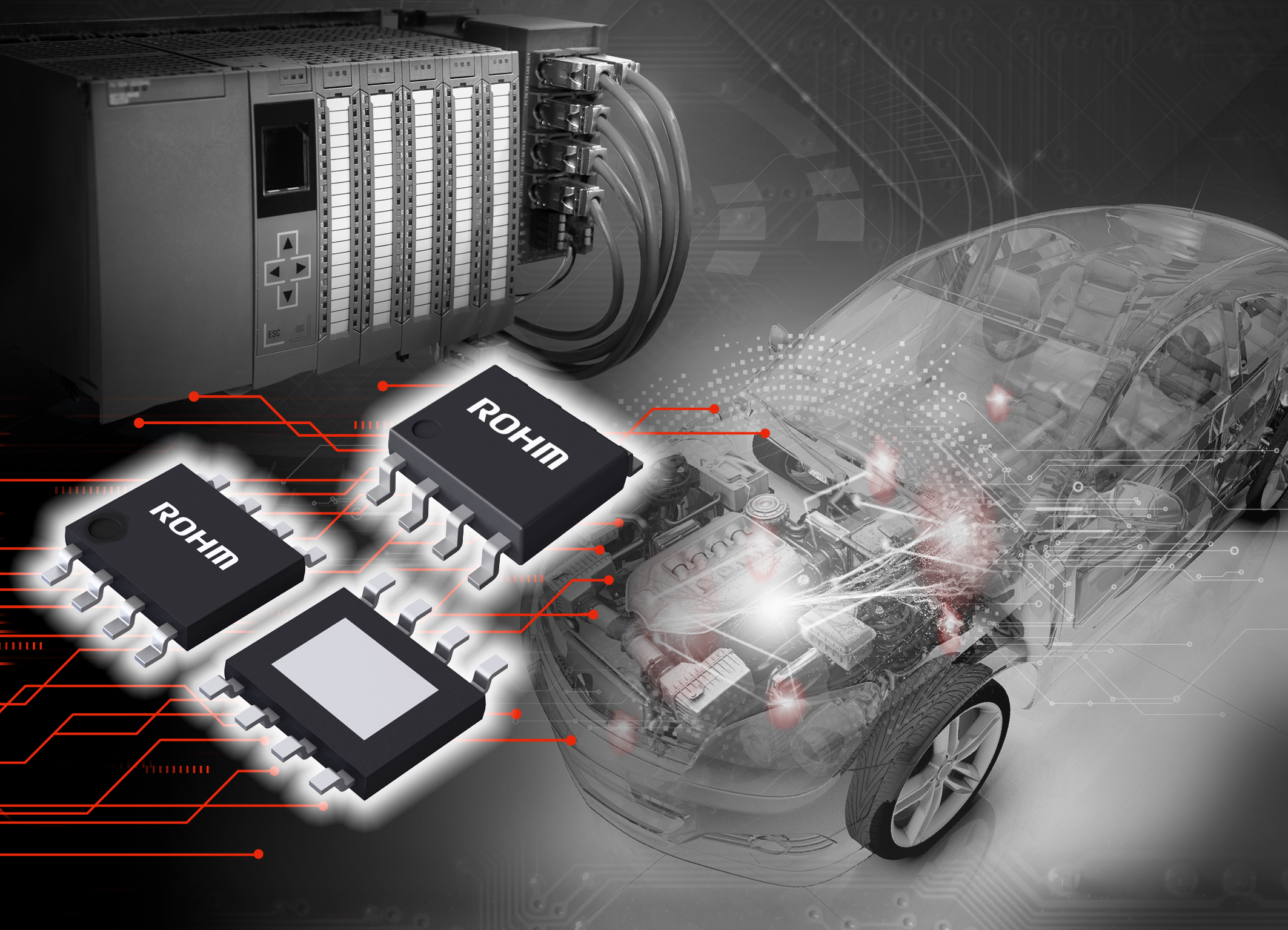 ROHM's New BV1LExxxEFJ-C and BM2LExxxFJ-C Series Low Side Smart Switches