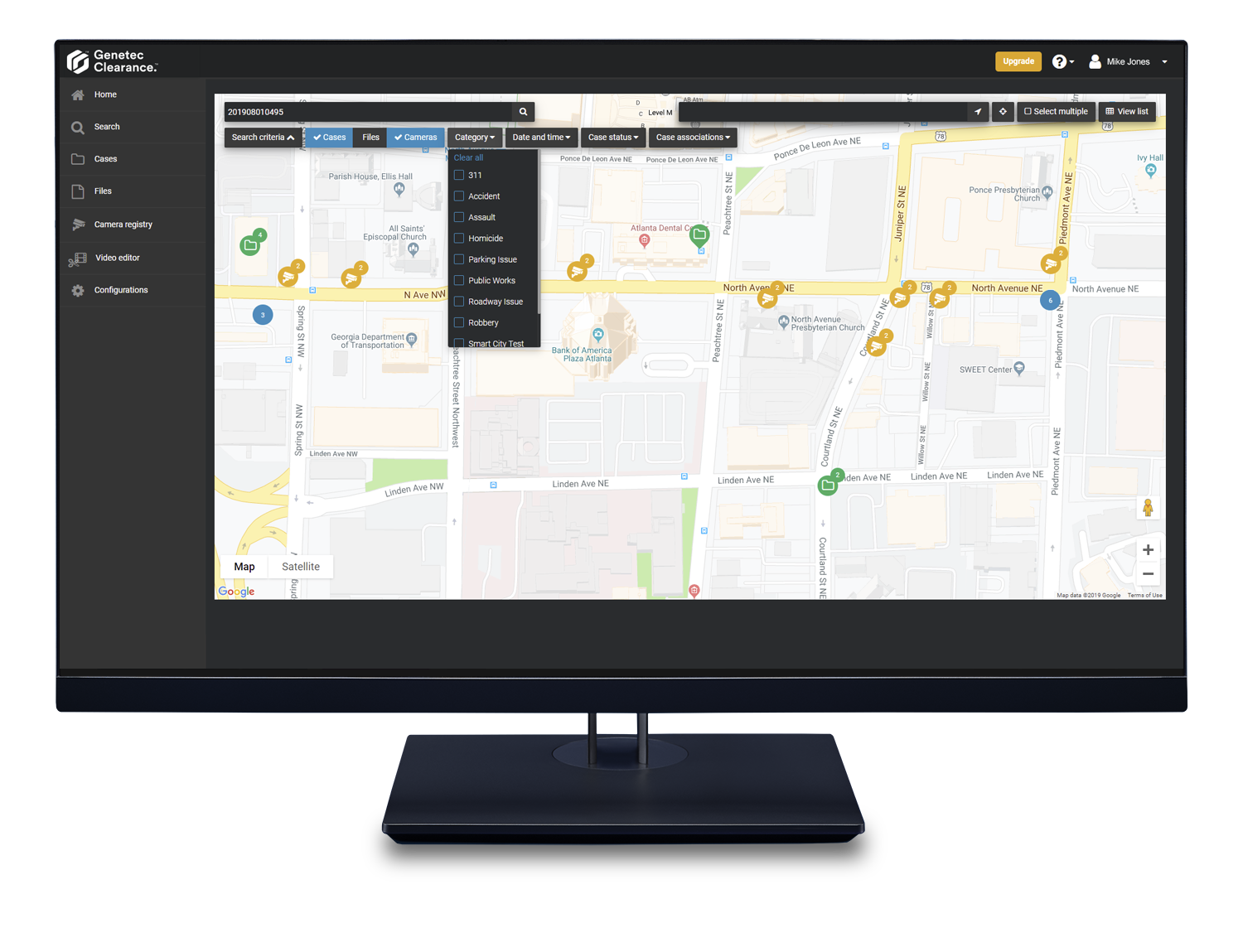 Genetec Clearance™ is a digital evidence management system that facilitates collaboration between agencies, corporate security departments, and the public.