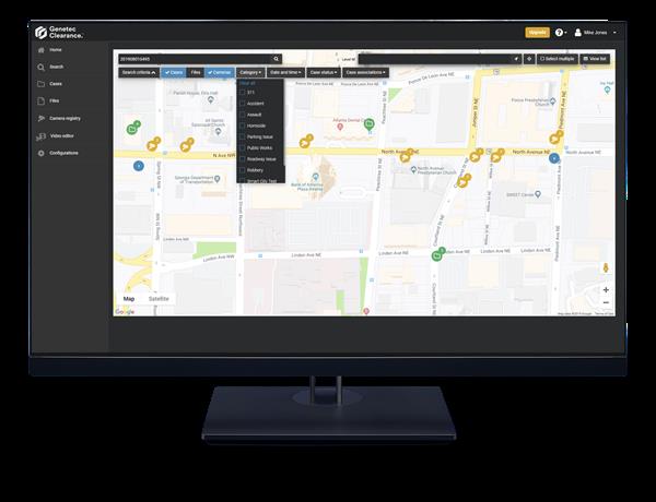 Genetec Clearance™ is a digital evidence management system that facilitates collaboration between agencies, corporate security departments, and the public.