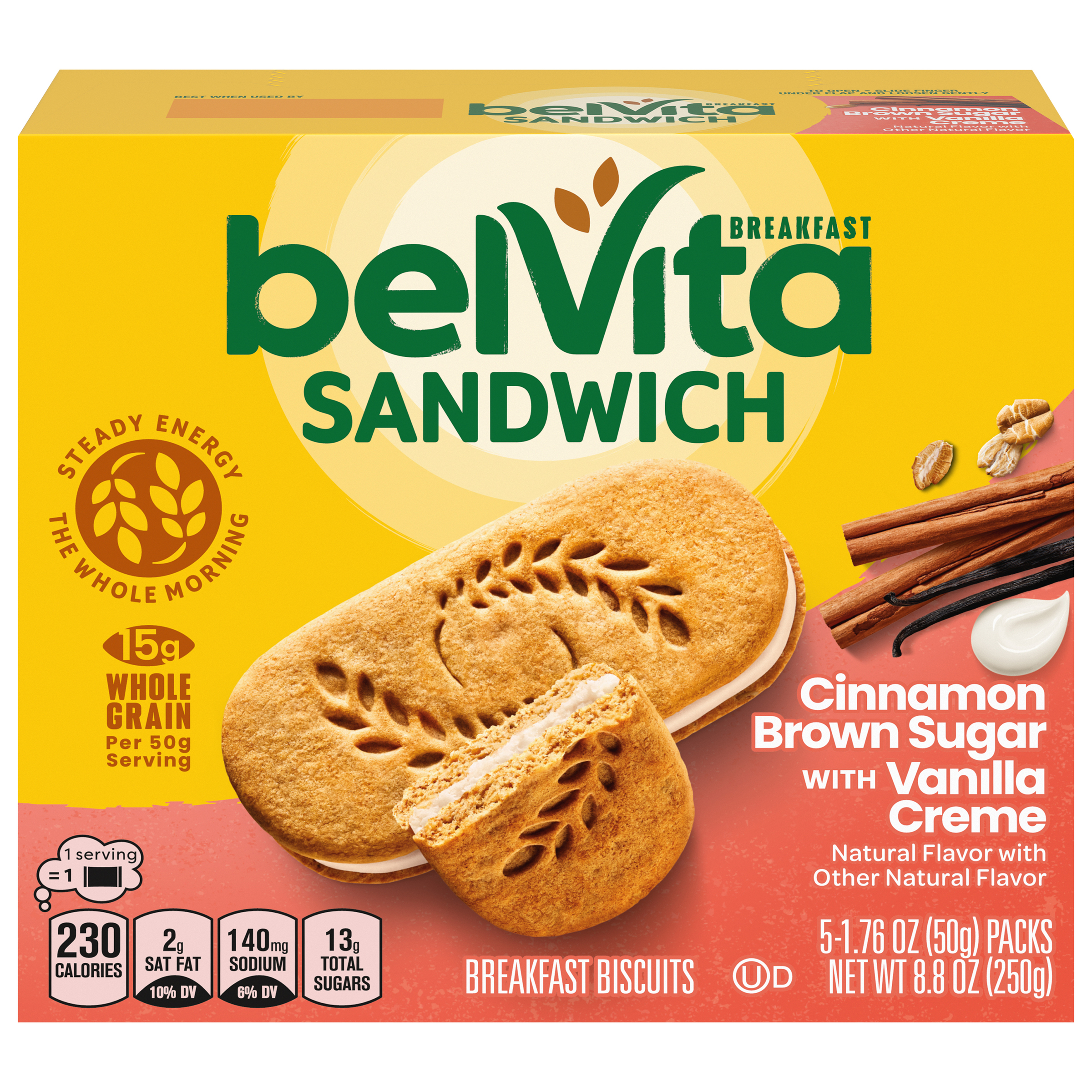 belVita Breakfast Sandwich Cinnamon Brown Sugar with Vanilla Creme
