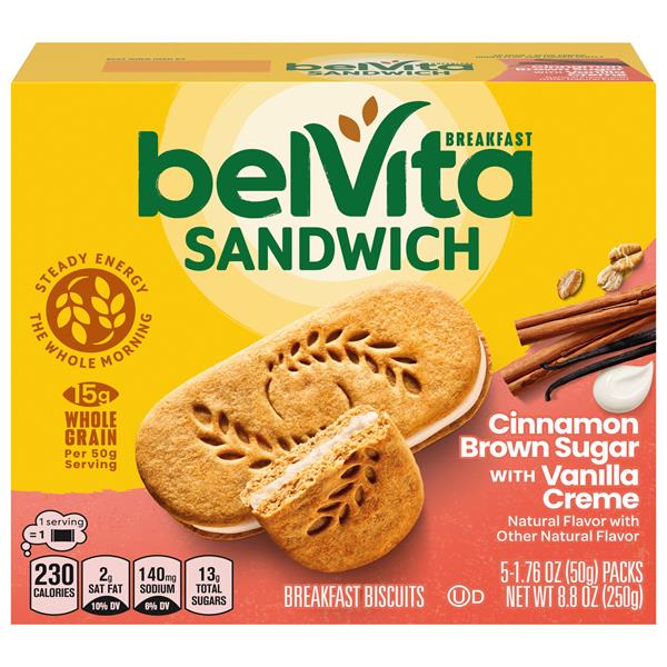 belVita Breakfast Sandwich Cinnamon Brown Sugar with Vanilla Creme
