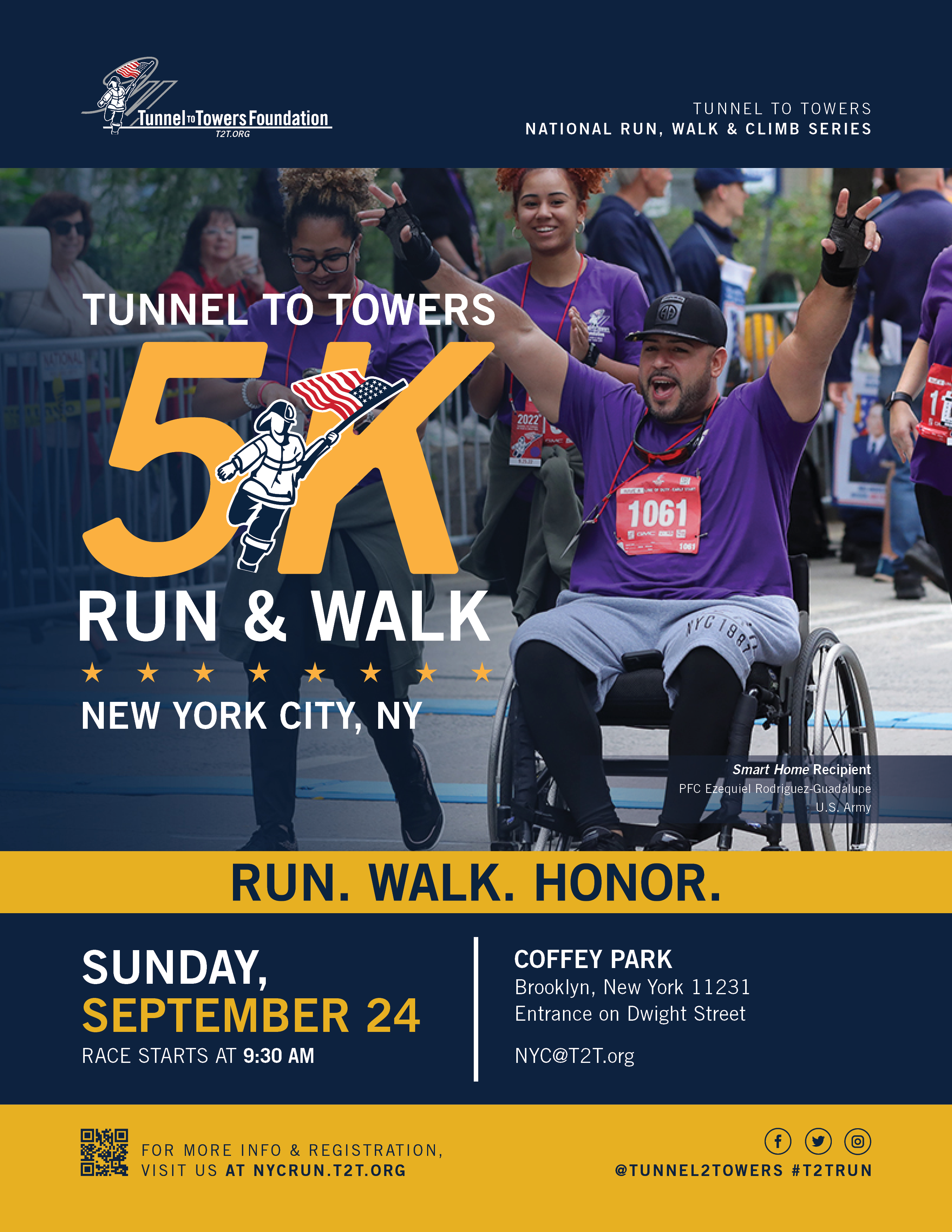 Tunnel to Towers Foundation 5K Run and Walk NYC is Sunday, September 24, 2023