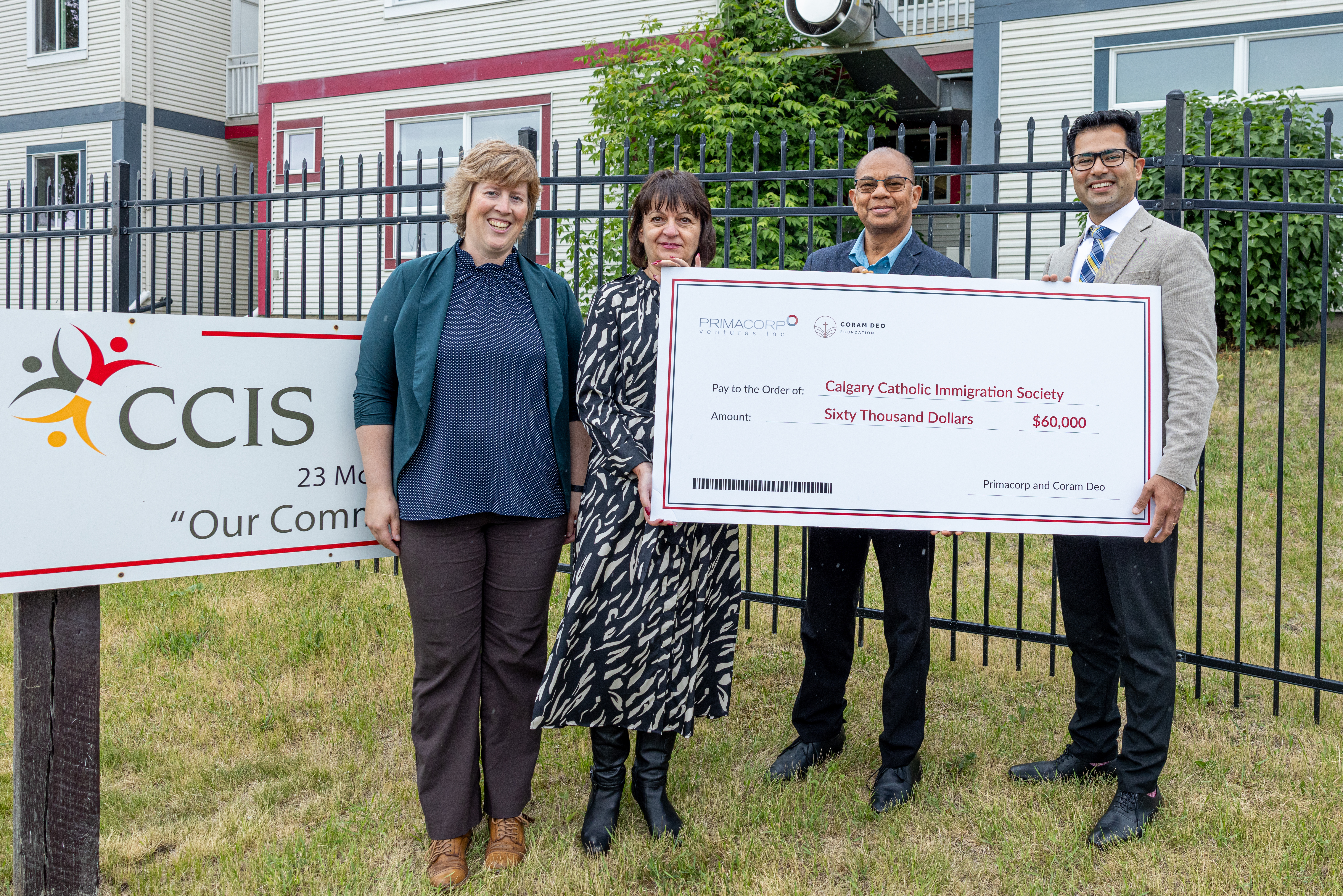 Primacorp Ventures CCIS Cheque Presentation