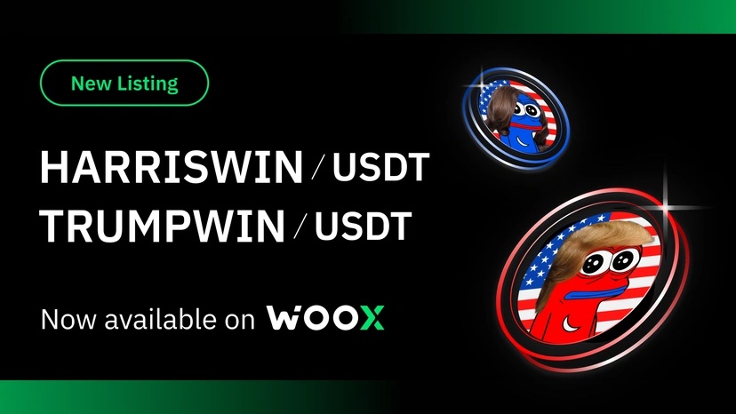 Barely one month before the US Presidential elections, the listing on WOO X lets users worldwide express their views by trading candidate-related tokens, as candidates compete for crypto bros’ support.