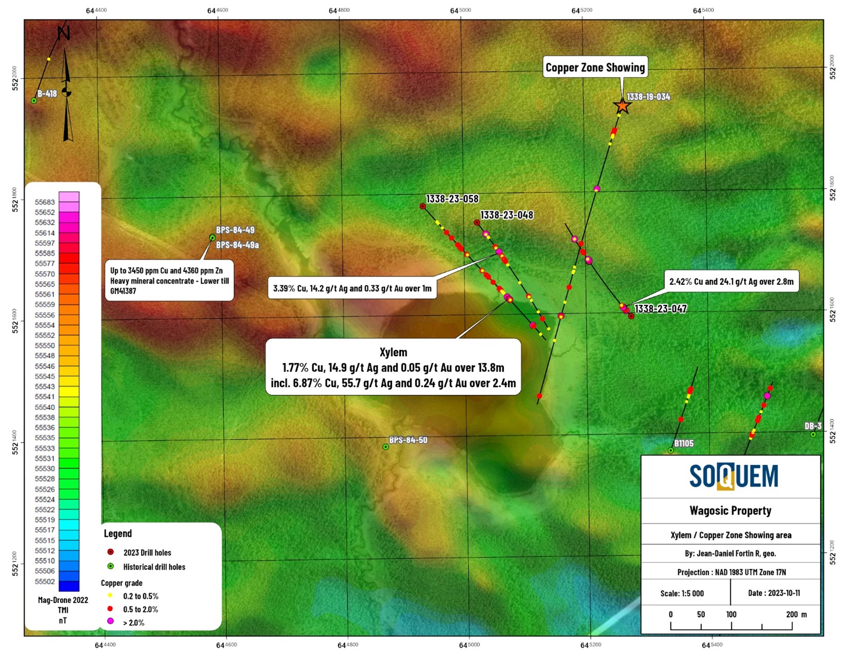 Plan view of the Xylem/Copper Zone area.