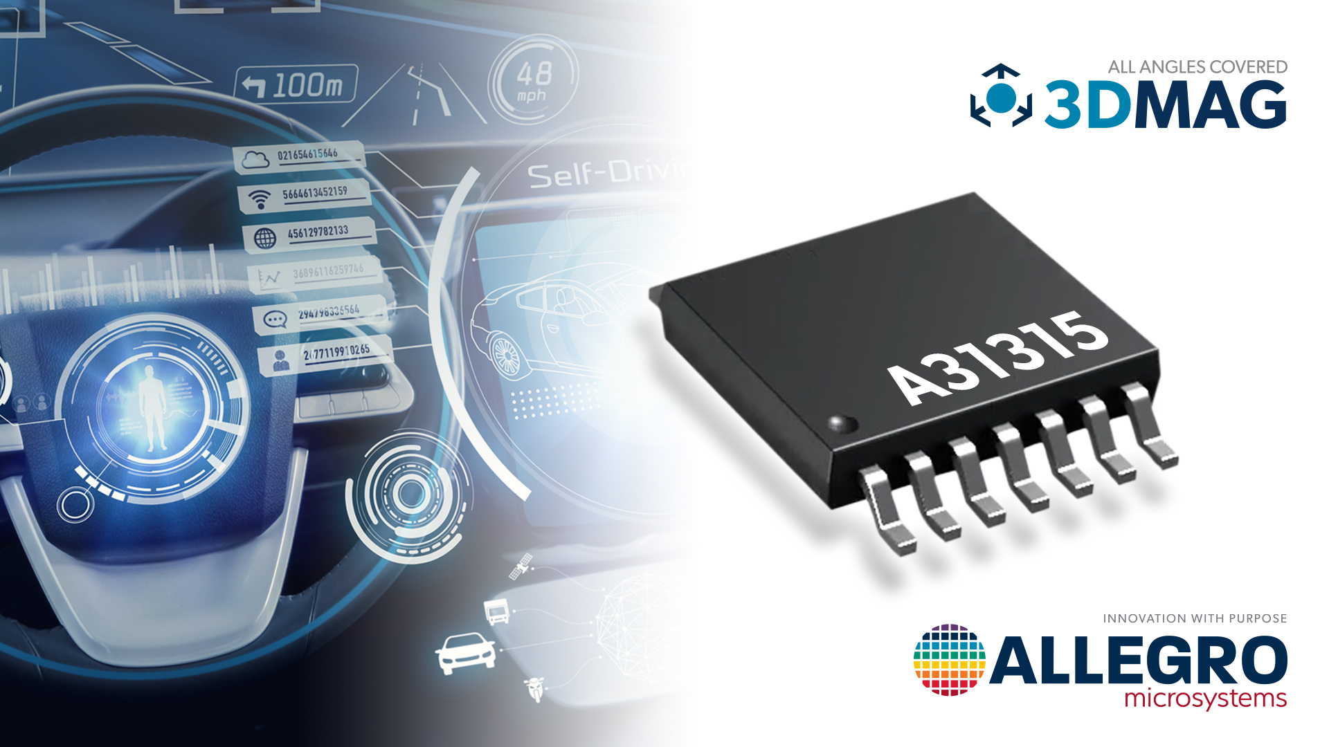 Allegro's A31315 3DMAG position sensor enables next-generation ADAS applications.