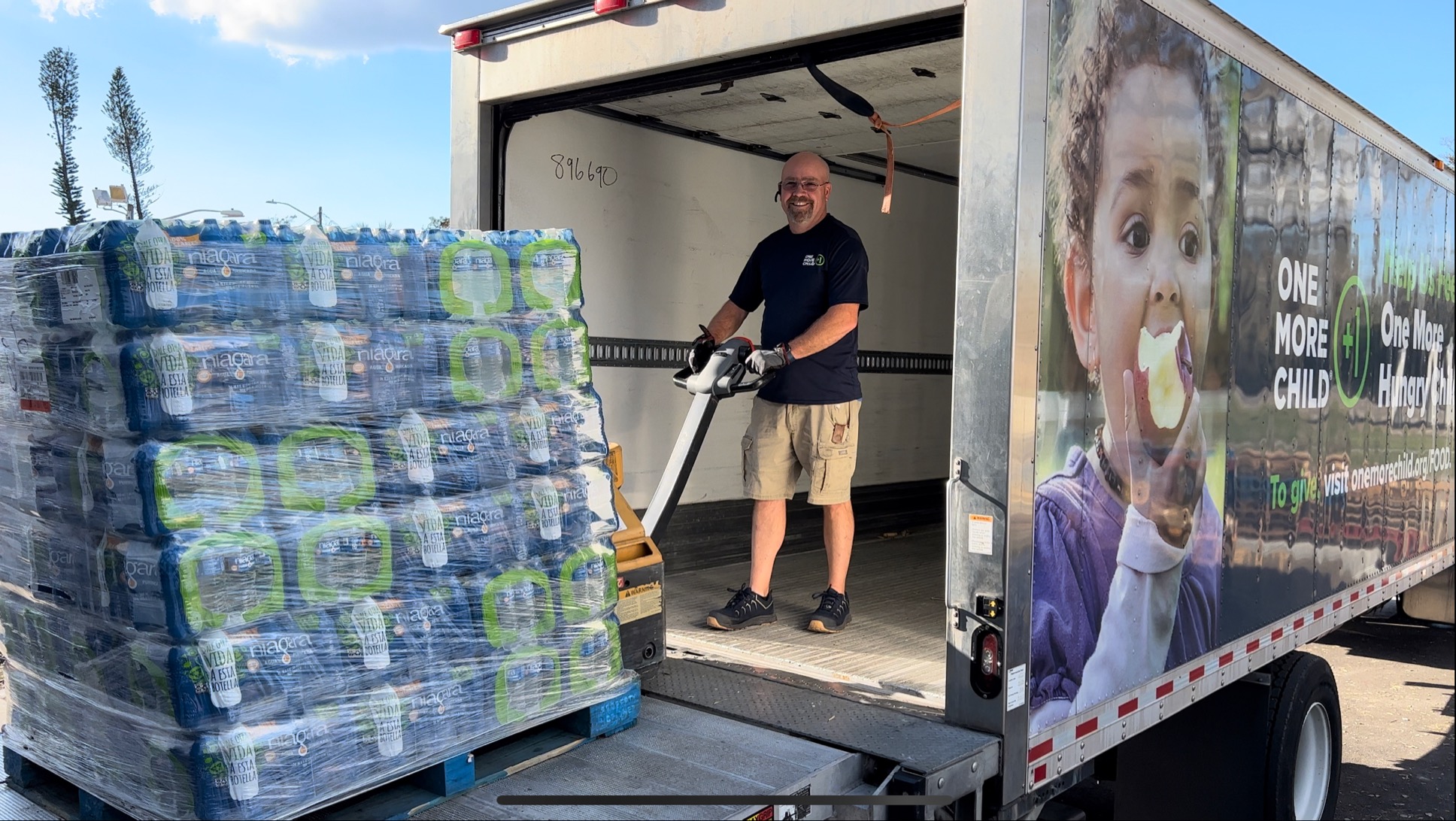 Bottled water heading to disaster areas