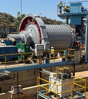 Buckreef Gold’s 1,000 tpd ball mill 