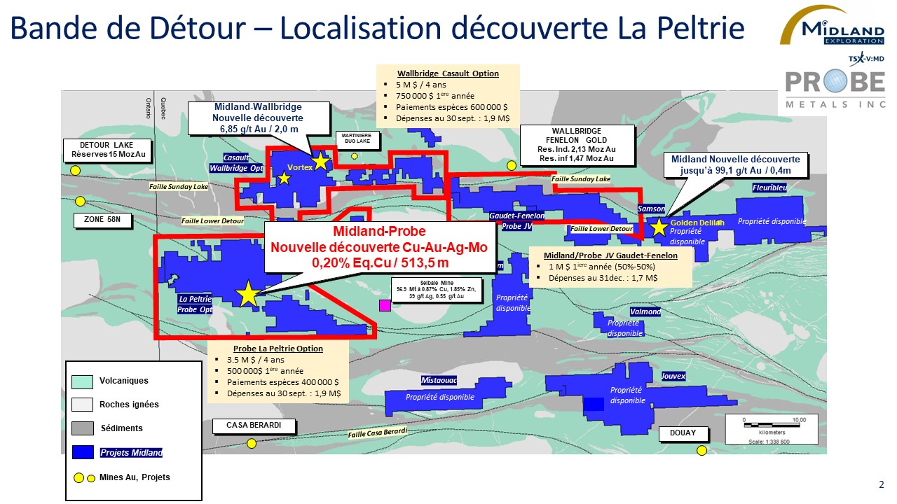 Figure 2 Bande de Détour- Localisation découverte La Peltrie
