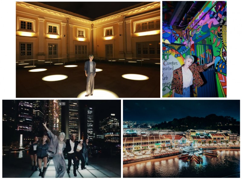 Xin Liu filming her latest music video “Passion” at Asian Civilisations Museum, Haji Lane and CQ @ Clarke Quay Singapore