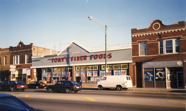 Tony’s Fresh Market’s original location on Fullerton Ave in Chicago, IL