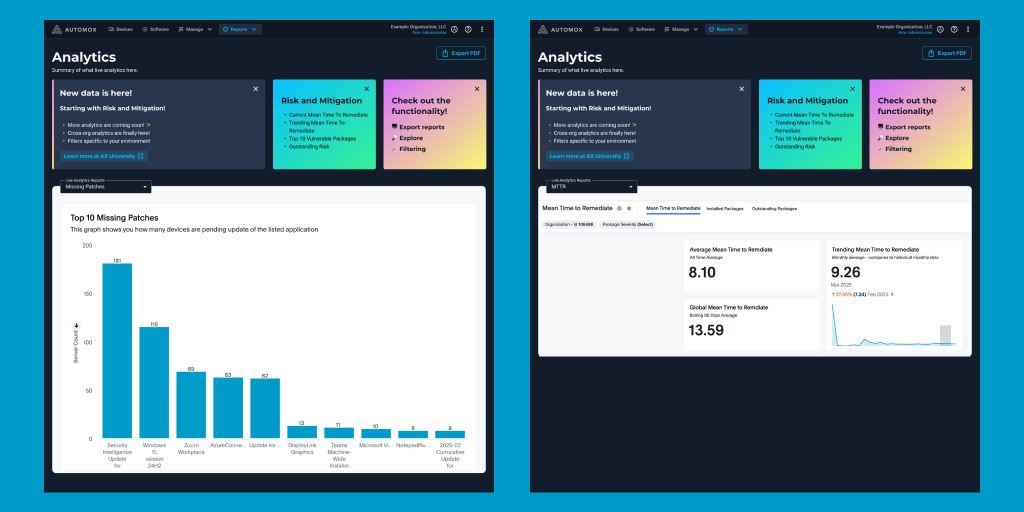 Automox, the leader in cloud-native IT operations and endpoint management, announces the launch of Automox Analytics, a revolutionary new tool for IT and security leaders to measure and showcase their teams' value.