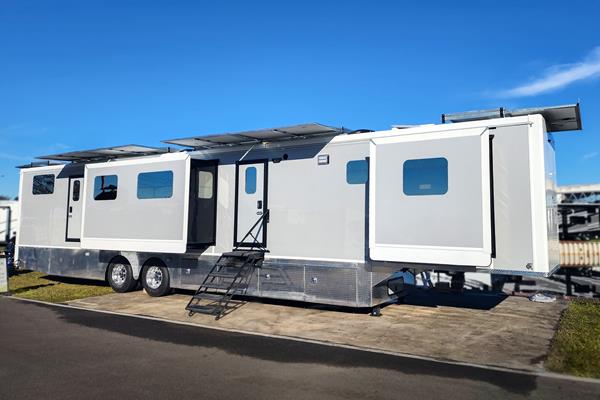 54-foot Space Craft Luxury Off-Grid Trailer with 108,000 Wh Energy Storage and 10,000W Solar