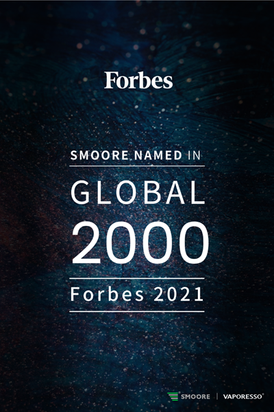VAPORESSO Parent Company SMOORE International Listed on Forbes 2021 Global 2000