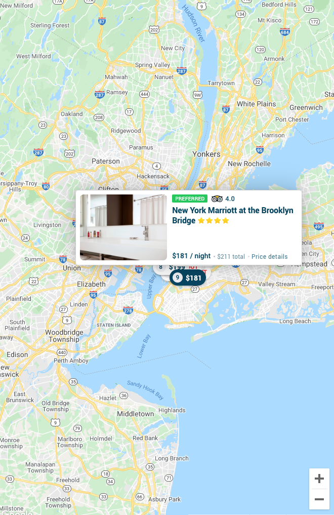 Deem's Hotel Booking Enhancement will offer greater hotel detail, including more accurate controls and filtering as well as multiple ways to view hotel options, in its user-friendly online booking software for business travel. Deem's hotel Map View helps travelers choose their ideal hotel based on location, while still offering hotel cards to provide a quick view of price, availability, ratings and images.